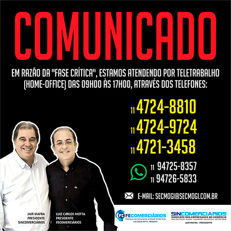 Sincomerciários nas redes sociais