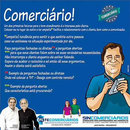 Sincomerciários nas redes sociais
